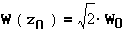 W(Z_{n})=\sqrt{2}\cdot W_{0}