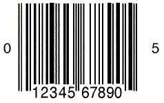 דוגמה של קוד פסים המוטבע על מוצר