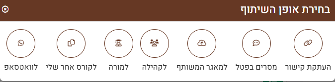 בחירת אופן שיתוף יחידת ההוראה