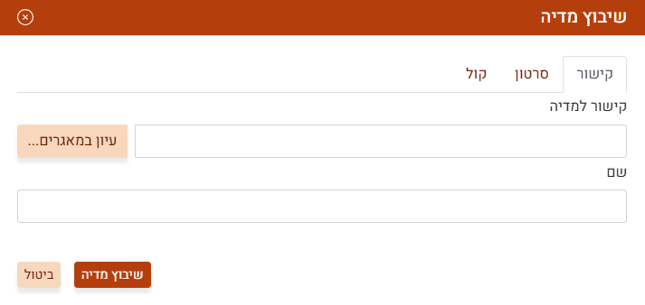 חלונית שיבוץ מדיה