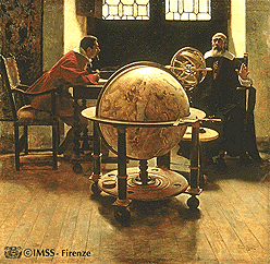 גלילאו וּוִיוייָאני ציור שמן מן המאה ה-19